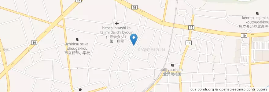 Mapa de ubicacion de 多治見上野郵便局 en Japonya, 岐阜県, 多治見市.