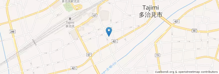 Mapa de ubicacion de 多治見市図書館 en Japonya, 岐阜県, 多治見市.