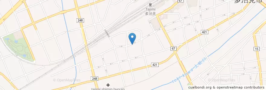 Mapa de ubicacion de 多治見駅前郵便局 en 日本, 岐阜县, 多治見市.