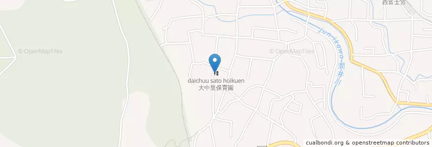 Mapa de ubicacion de 大中里保育園 en Япония, Сидзуока, Фудзиномия.