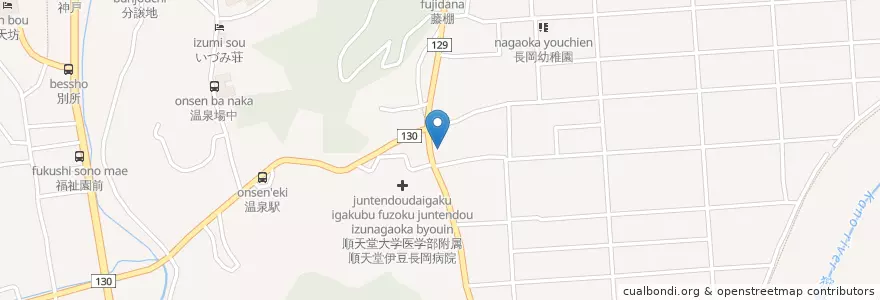 Mapa de ubicacion de 大仁警察署伊豆長岡交番 en Giappone, Prefettura Di Shizuoka, 伊豆の国市.