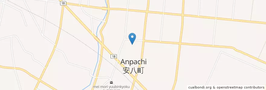 Mapa de ubicacion de 安八町役場 (Anpachi Town Hall) en Jepun, 岐阜県, 安八郡, 安八町.