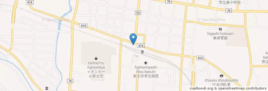 Mapa de ubicacion de 富士宮警察署富士宮駅前交番 en 日本, 静岡県, 富士宮市.