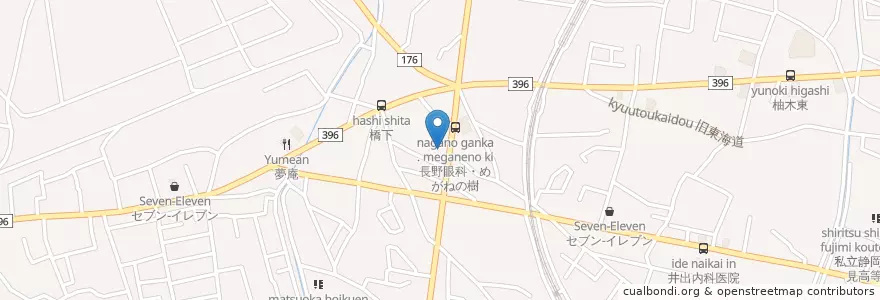 Mapa de ubicacion de 富士松岡郵便局 en 日本, 静岡県, 富士市.