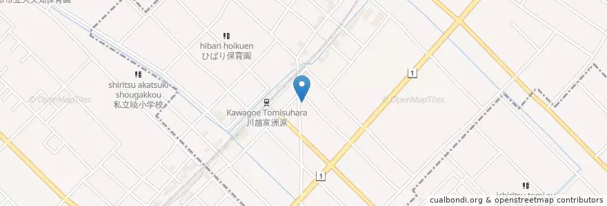 Mapa de ubicacion de 富洲原郵便局 en Japonya, 三重県, 三重郡.