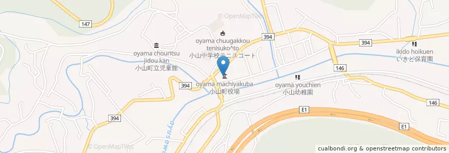 Mapa de ubicacion de 小山町役場 en Japón, Prefectura De Shizuoka, Distrito De Sunto, Oyama.