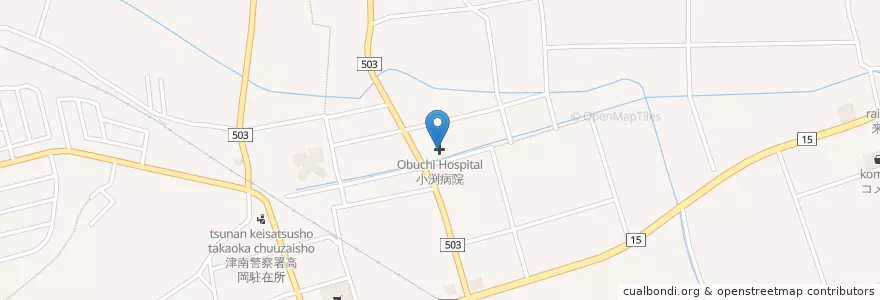 Mapa de ubicacion de 小渕病院 en ژاپن, 三重県, 津市.
