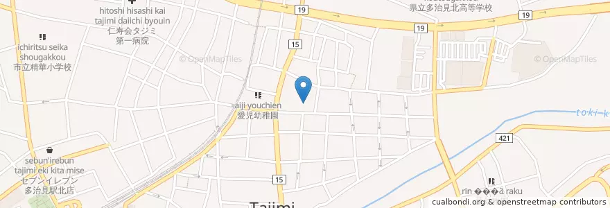 Mapa de ubicacion de 岐阜地方裁判所多治見支部 en Japón, Prefectura De Gifu, 多治見市.
