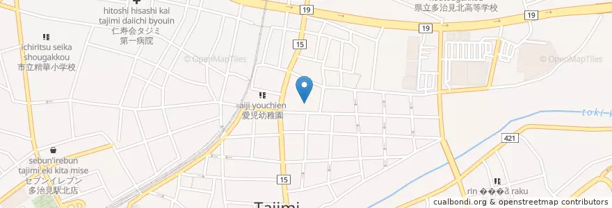Mapa de ubicacion de 岐阜家庭裁判所多治見支部 en Japon, Préfecture De Gifu, 多治見市.