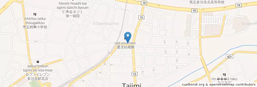 Mapa de ubicacion de 岐阜県多治見土木事務所 en Japon, Préfecture De Gifu, 多治見市.