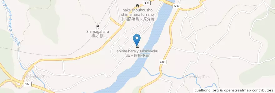 Mapa de ubicacion de 島ヶ原郵便局 en ژاپن, 三重県, 伊賀市.