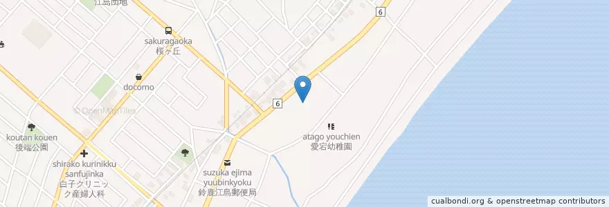 Mapa de ubicacion de 市立愛宕小学校 en اليابان, 三重県, 鈴鹿市.