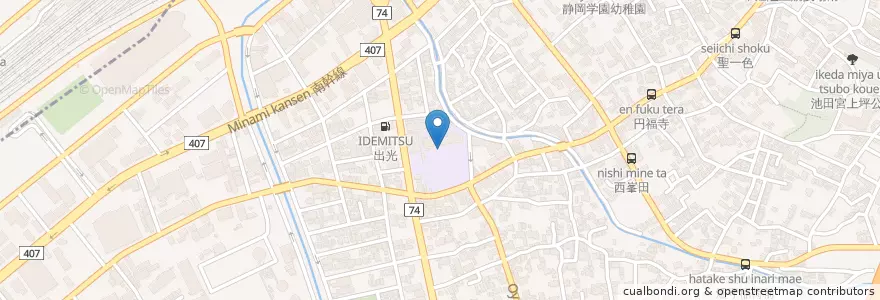 Mapa de ubicacion de 市立東豊田小学校 en Japão, 静岡県, 静岡市, 駿河区.