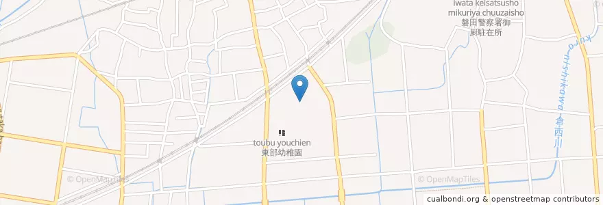 Mapa de ubicacion de 市立東部小学校 en 日本, 静岡県, 磐田市.