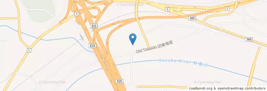 Mapa de ubicacion de 市立神辺小学校 en Japão, 三重県, 亀山市.
