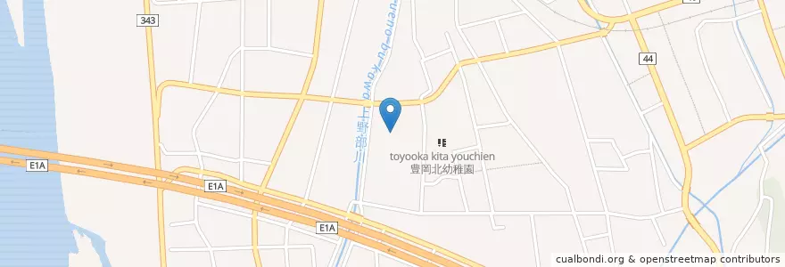 Mapa de ubicacion de 市立豊岡中学校 en 日本, 静岡県, 磐田市.