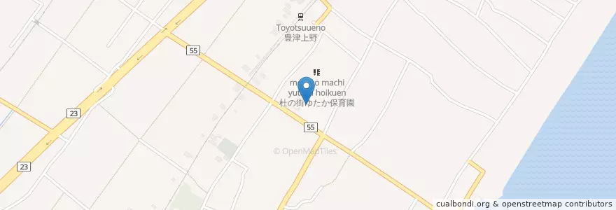 Mapa de ubicacion de 市立豊津小学校 en Japan, 三重県, 津市.