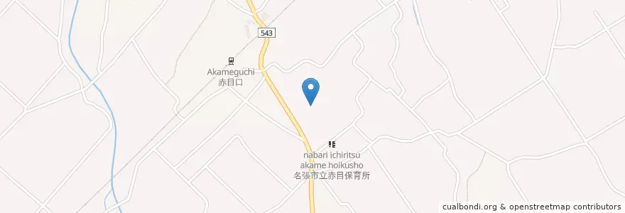 Mapa de ubicacion de 市立赤目小学校 en Japon, Préfecture De Mie, 名張市.
