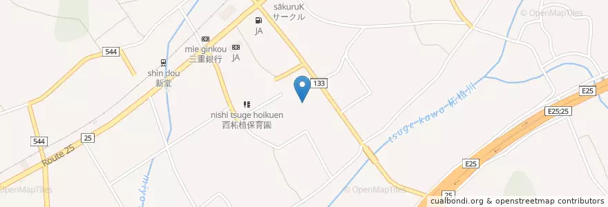 Mapa de ubicacion de 市立霊峰中学校 en ژاپن, 三重県, 伊賀市.