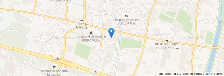 Mapa de ubicacion de 御前崎市立図書館 en 日本, 静冈县, 御前崎市.
