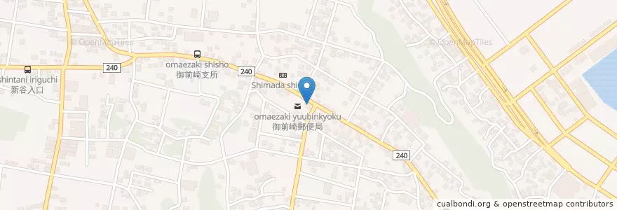 Mapa de ubicacion de 御前崎郵便局 en 일본, 시즈오카현, 御前崎市.