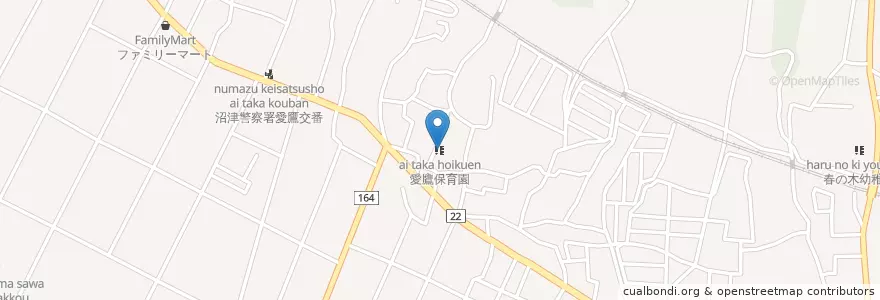 Mapa de ubicacion de 愛鷹保育園 en اليابان, شيزوكا, 沼津市.