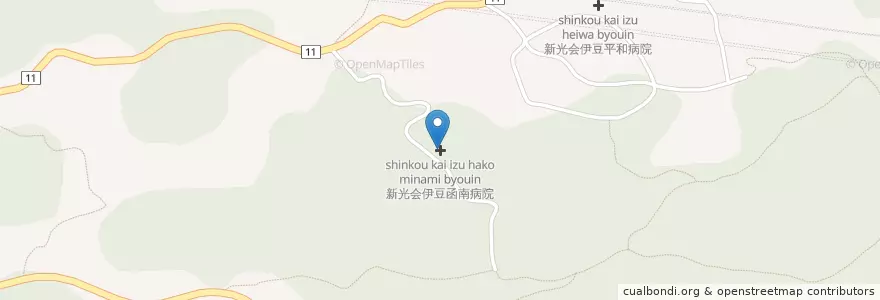 Mapa de ubicacion de 新光会伊豆函南病院 en Jepun, 静岡県, 田方郡, 函南町.