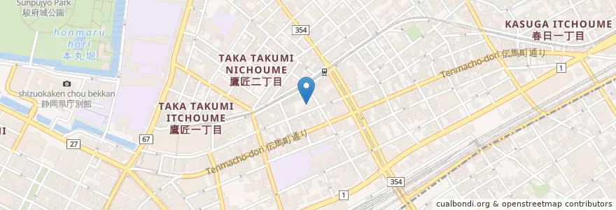 Mapa de ubicacion de 日吉町保育園 en Giappone, Prefettura Di Shizuoka, 静岡市, 葵区.