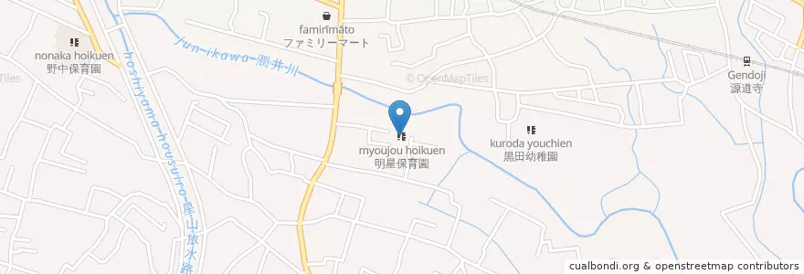 Mapa de ubicacion de 明星保育園 en 日本, 静岡県, 富士宮市.