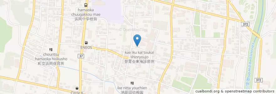 Mapa de ubicacion de 替育会東海診療所 en 일본, 시즈오카현, 御前崎市.