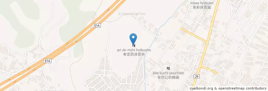 Mapa de ubicacion de 有度西保育所 en Япония, Сидзуока, 静岡市, 葵区.
