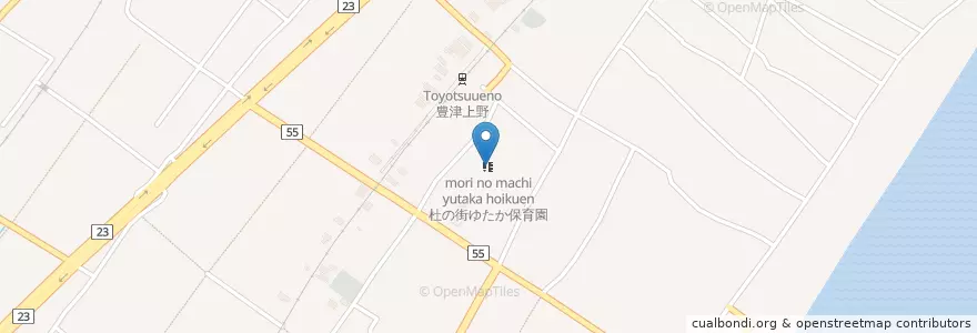 Mapa de ubicacion de 杜の街ゆたか保育園 en اليابان, 三重県, 津市.
