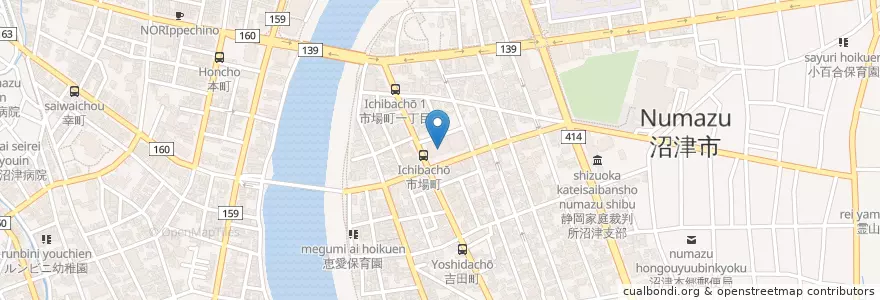 Mapa de ubicacion de 東海財務局静岡財務事務所沼津出張所 en 日本, 静岡県, 沼津市.