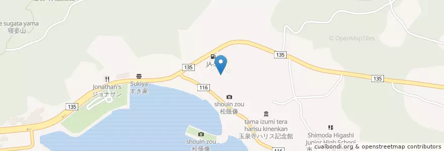 Mapa de ubicacion de 柿崎保育所 en 日本, 静岡県, 下田市.