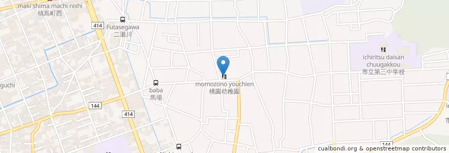 Mapa de ubicacion de 桃園幼稚園 en Giappone, Prefettura Di Shizuoka, 沼津市.