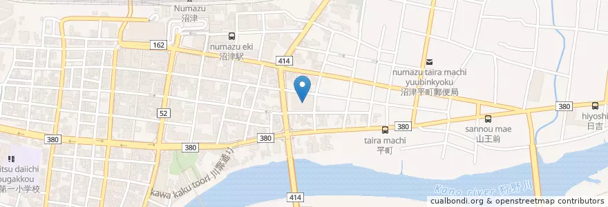 Mapa de ubicacion de 沼津市立図書館 en Japonya, 静岡県, 沼津市.