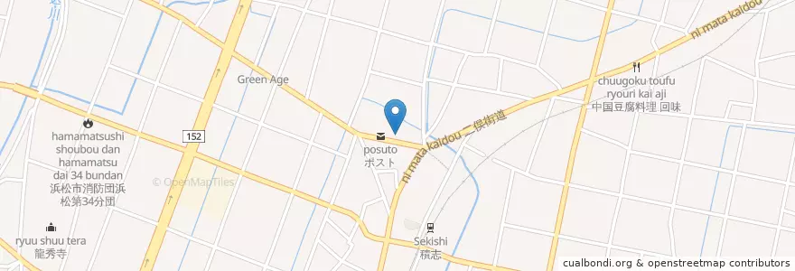 Mapa de ubicacion de 浜松東警察署 積志町交番 en Jepun, 静岡県, 浜松市, 東区.