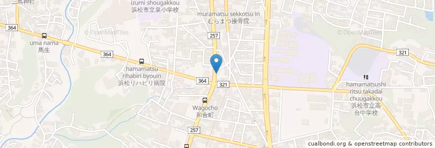 Mapa de ubicacion de 浜松中央警察署 北部交番 en Япония, Сидзуока, 浜松市, 中区.