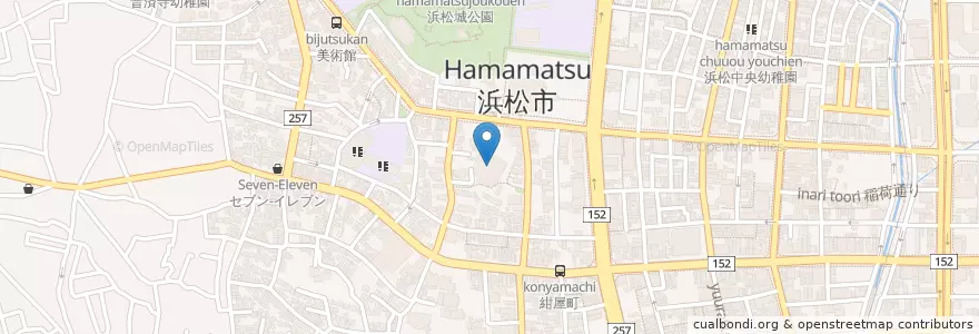 Mapa de ubicacion de 浜松市立中央図書館 en Japón, Prefectura De Shizuoka, 浜松市, 中区.