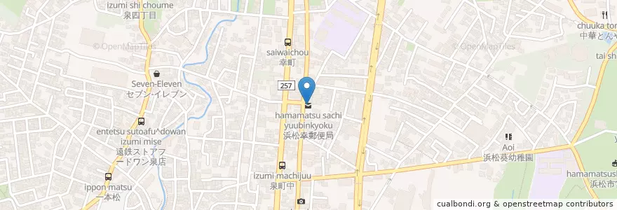 Mapa de ubicacion de 浜松幸郵便局 en 日本, 静冈县, 浜松市, 中区.