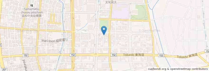 Mapa de ubicacion de 浜松馬込郵便局 en ژاپن, 静岡県, 浜松市, 中区.