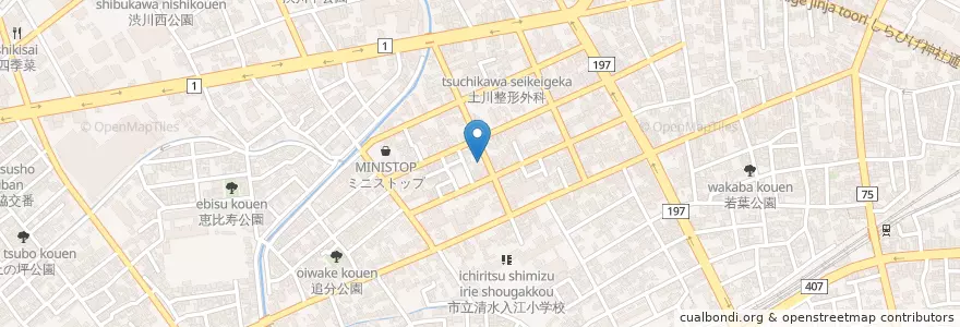 Mapa de ubicacion de 清水大曲郵便局 en 일본, 시즈오카현, 시즈오카시, 清水区.