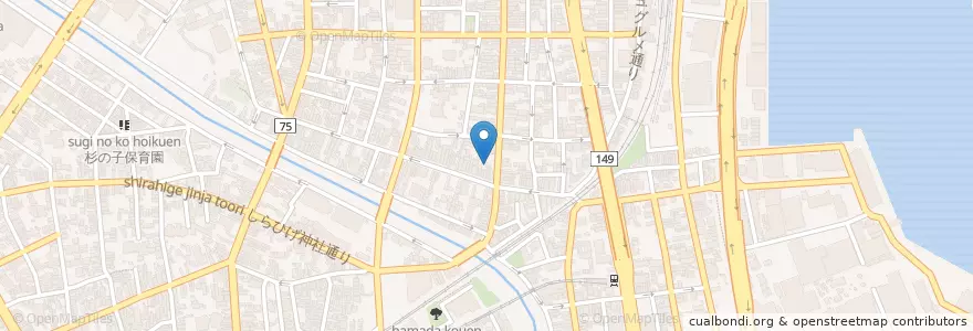 Mapa de ubicacion de 清水江尻郵便局 en اليابان, شيزوكا, 静岡市, 清水区.