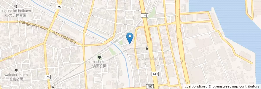 Mapa de ubicacion de 清水社会保険事務所 en Japon, Préfecture De Shizuoka, Shizuoka, 清水区.