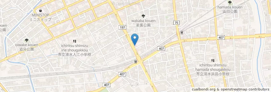 Mapa de ubicacion de 清水警察署桜橋交番 en 日本, 静岡県, 静岡市, 清水区.