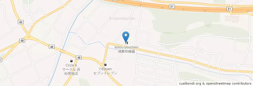 Mapa de ubicacion de 湖東幼稚園 en ژاپن, 静岡県, 浜松市, 西区.
