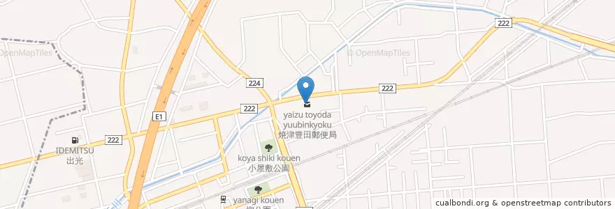 Mapa de ubicacion de 焼津豊田郵便局 en اليابان, شيزوكا, 焼津市.