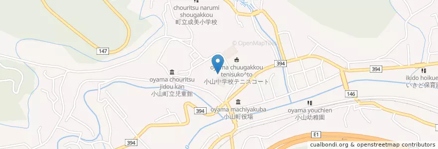 Mapa de ubicacion de 町立小山中学校 en Jepun, 静岡県, 駿東郡, 小山町.