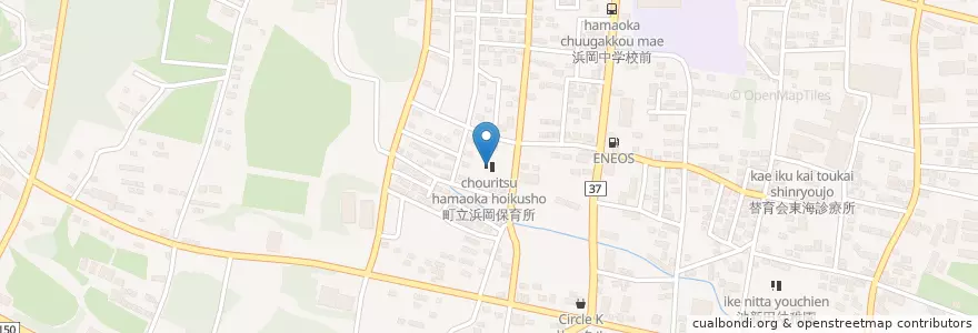 Mapa de ubicacion de 町立浜岡保育所 en Japan, Shizuoka Prefecture, Omaezaki.