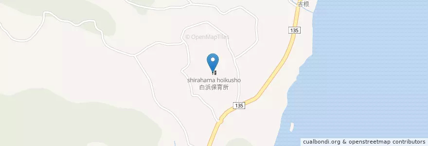 Mapa de ubicacion de 白浜保育所 en 日本, 静冈县, 下田市.